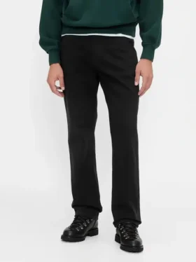 Pantalones caqui utilitarios de corte recto holgado