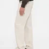 Pantalones caqui utilitarios de corte recto holgado