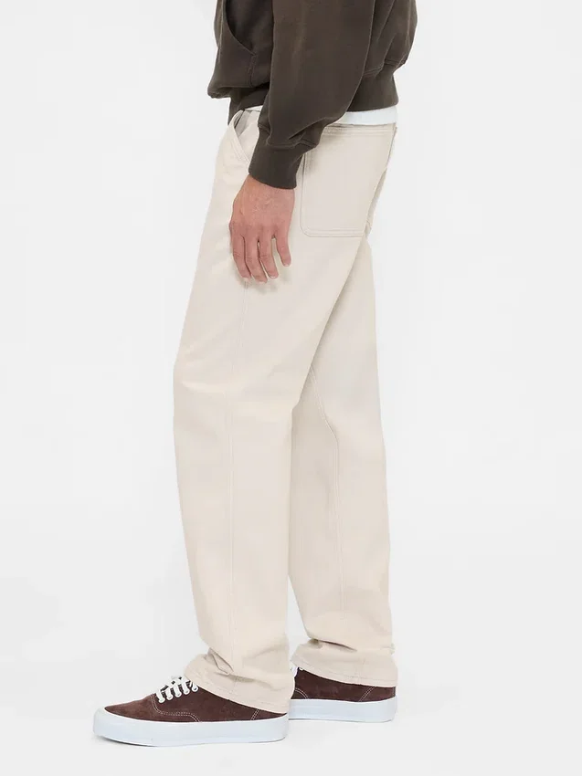 Pantalones caqui utilitarios de corte recto holgado