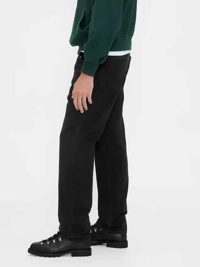 Pantalones caqui utilitarios de corte recto holgado