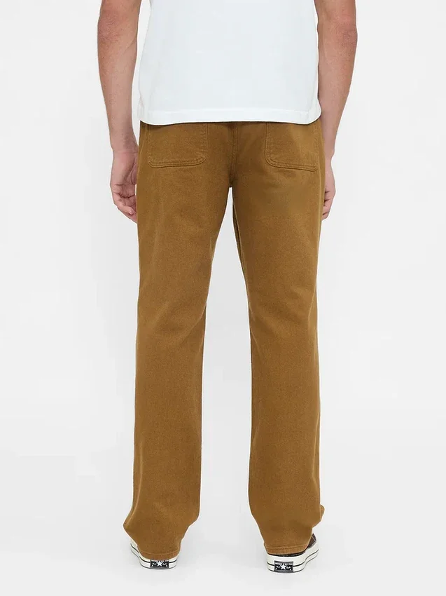Pantalones caqui utilitarios de corte recto holgado