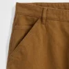 Pantalones caqui utilitarios de corte recto holgado