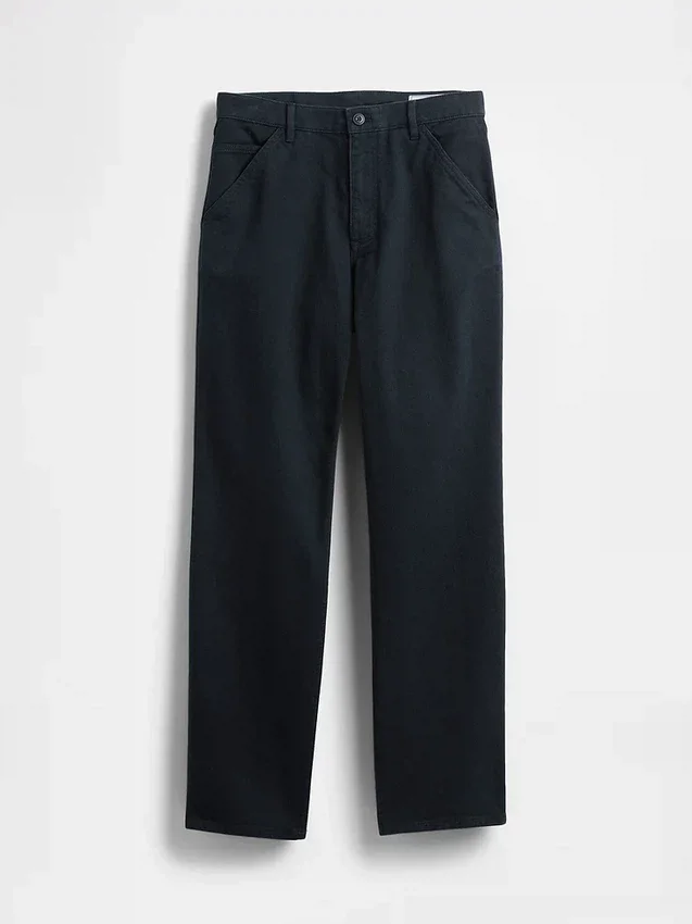 Pantalones caqui utilitarios de corte recto holgado