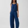 Pantalones cómodos de denim de gasa de algodón