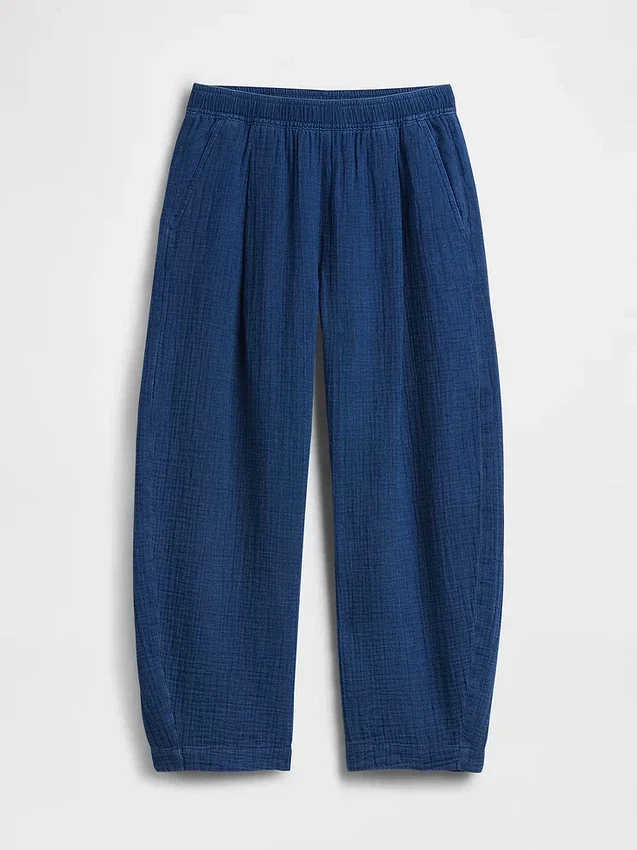 Pantalones cómodos de denim de gasa de algodón