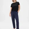 Pantalones cortos ajustados de doble tejido y cintura alta