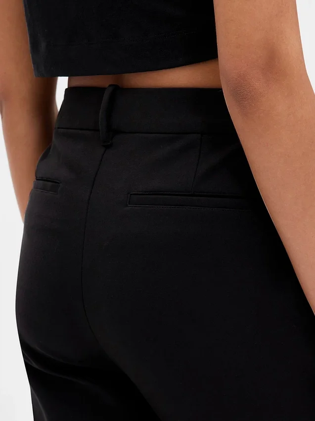 Pantalones cortos ajustados de doble tejido y cintura alta