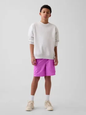 Pantalones cortos cargo infantiles holgados de secado rápido
