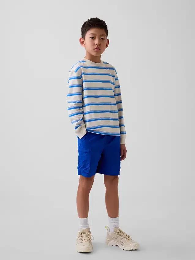 Pantalones cortos cargo infantiles holgados de secado rápido