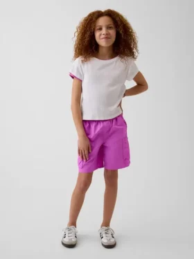 Pantalones cortos cargo infantiles holgados de secado rápido