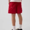 Pantalones cortos cargo infantiles holgados de secado rápido