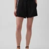 Pantalones cortos cómodos de gasa de algodón de talle medio (4")