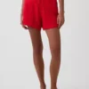 Pantalones cortos cómodos de gasa de algodón de talle medio (4")