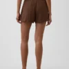 Pantalones cortos cómodos de gasa de algodón de talle medio (4")