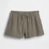 Pantalones cortos cómodos de gasa de algodón de talle medio (4")