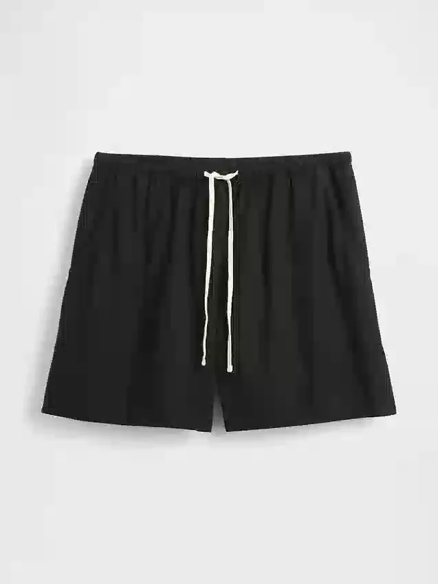 Pantalones cortos cómodos de mezcla de lino de 6"