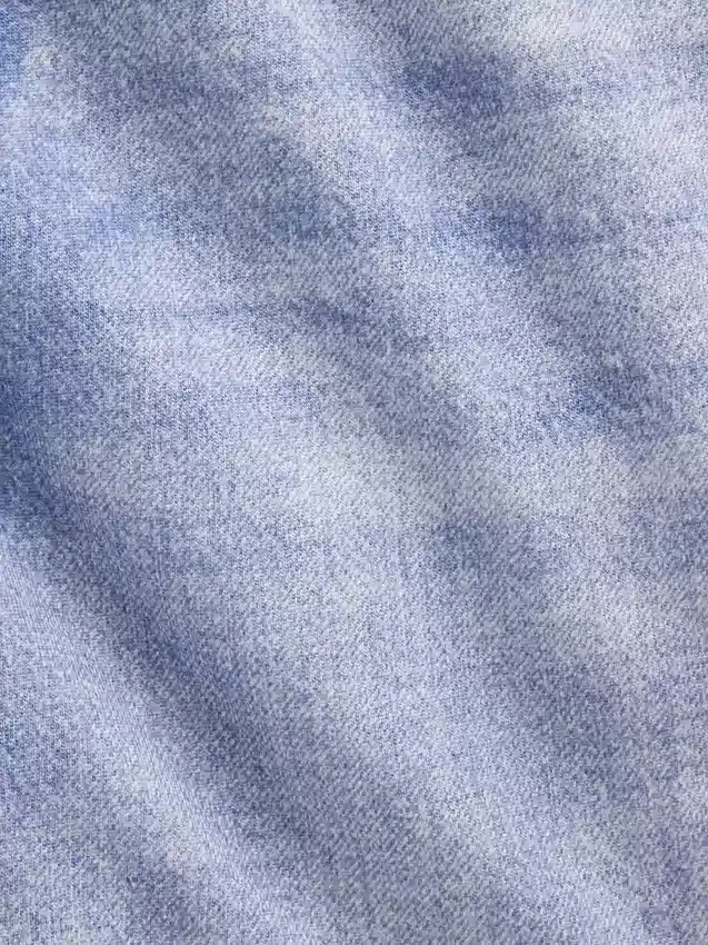 Pantalones cortos cómodos de punto estampado con efecto vaquero, de talle medio (5")
