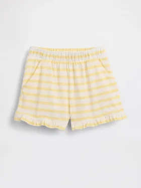 Pantalones cortos con volantes, fáciles de poner y combinables, para bebés y niños pequeños