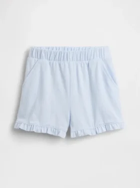 Pantalones cortos con volantes, fáciles de poner y combinables, para bebés y niños pequeños