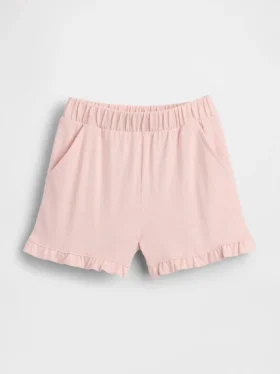 Pantalones cortos con volantes, fáciles de poner y combinables, para bebés y niños pequeños