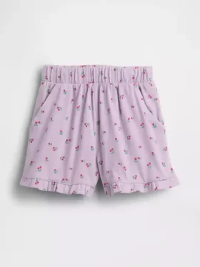 Pantalones cortos con volantes, fáciles de poner y combinables, para bebés y niños pequeños