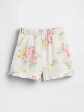 Pantalones cortos con volantes, fáciles de poner y combinables, para bebés y niños pequeños