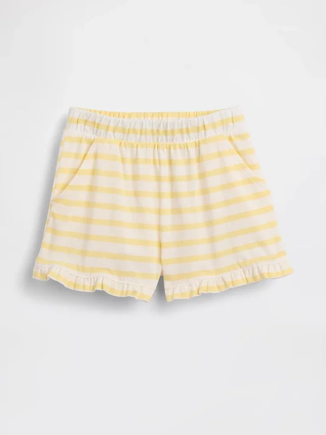 Pantalones cortos con volantes, fáciles de poner y combinables, para bebés y niños pequeños