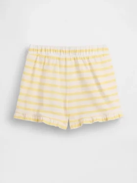 Pantalones cortos con volantes, fáciles de poner y combinables, para bebés y niños pequeños
