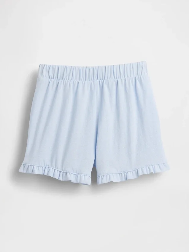Pantalones cortos con volantes, fáciles de poner y combinables, para bebés y niños pequeños