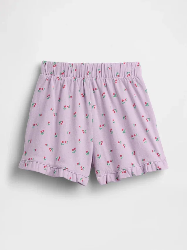 Pantalones cortos con volantes, fáciles de poner y combinables, para bebés y niños pequeños