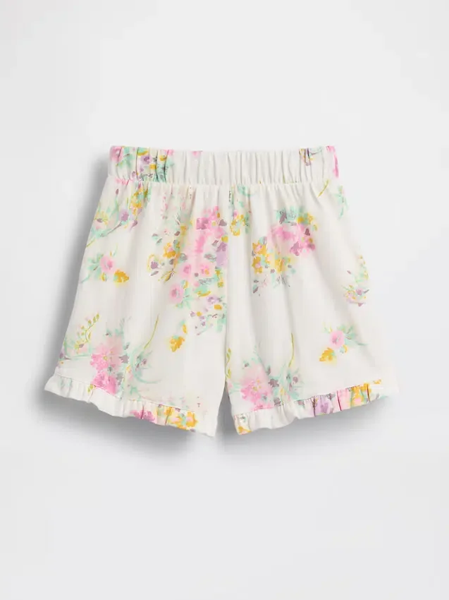 Pantalones cortos con volantes, fáciles de poner y combinables, para bebés y niños pequeños
