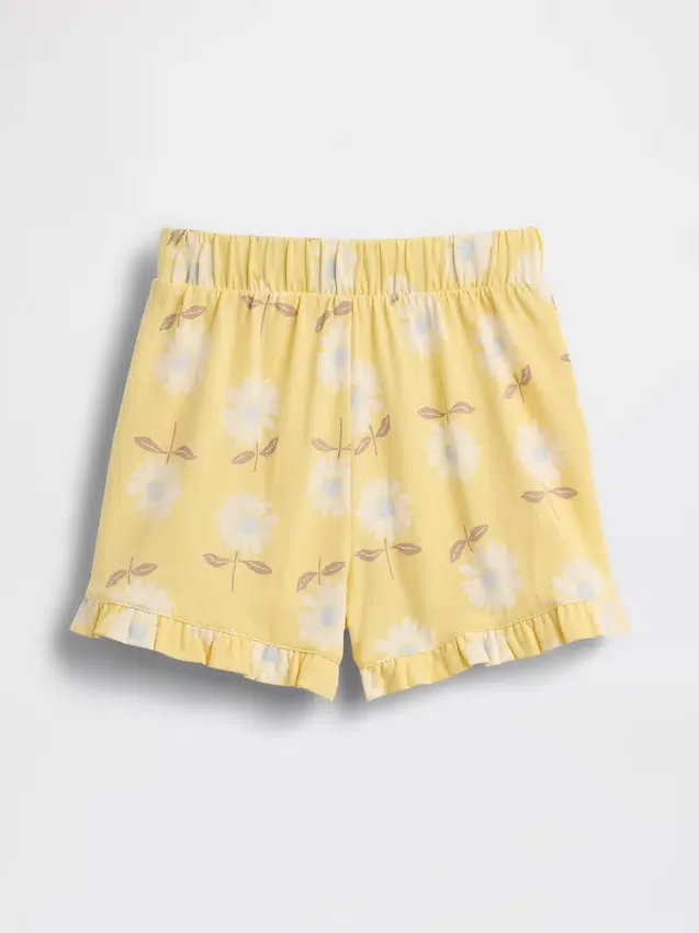 Pantalones cortos con volantes, fáciles de poner y combinables, para bebés y niños pequeños