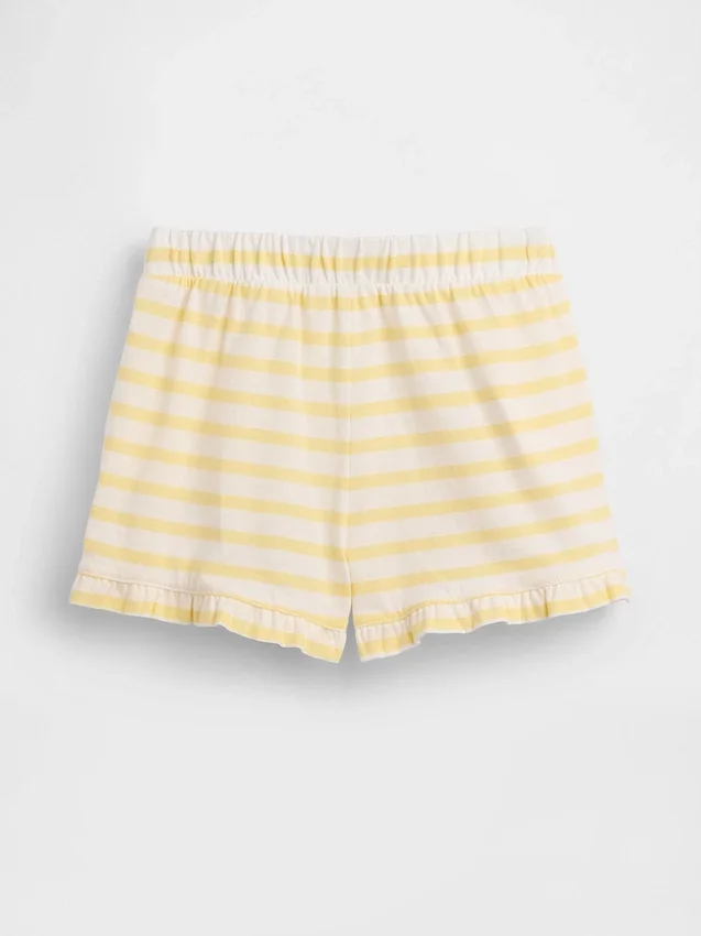 Pantalones cortos con volantes, fáciles de poner y combinables, para bebés y niños pequeños