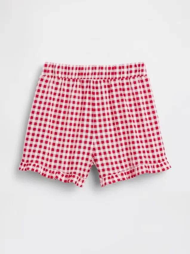 Pantalones cortos con volantes, fáciles de poner y combinables, para bebés y niños pequeños