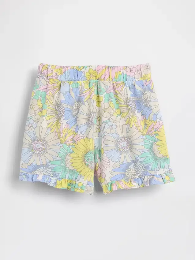 Pantalones cortos con volantes, fáciles de poner y combinables, para bebés y niños pequeños