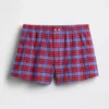 Pantalones cortos de 4" con estampado de cuadros en tejido seersucker