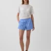Pantalones cortos de 4" con estampado de cuadros en tejido seersucker