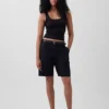 Pantalones cortos de 9" de talle bajo en mezcla de lino
