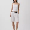 Pantalones cortos de 9" de talle bajo en mezcla de lino