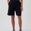 Pantalones cortos de 9" de talle bajo en mezcla de lino