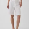Pantalones cortos de 9" de talle bajo en mezcla de lino