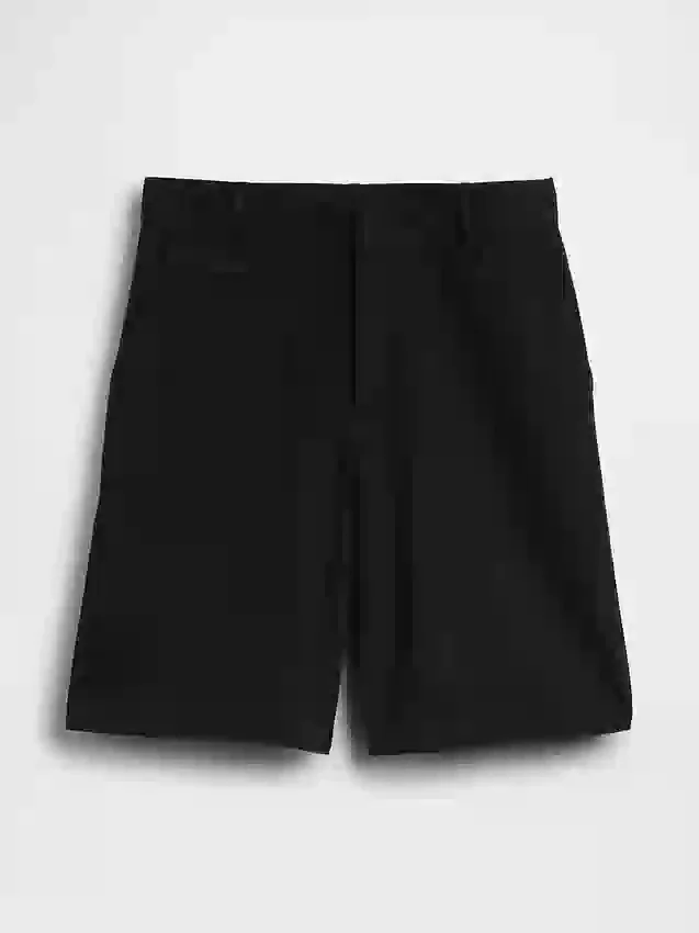 Pantalones cortos de 9" de talle bajo en mezcla de lino