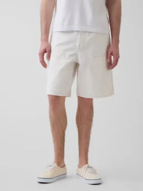 Pantalones cortos de carpintero de denim holgados de 9″
