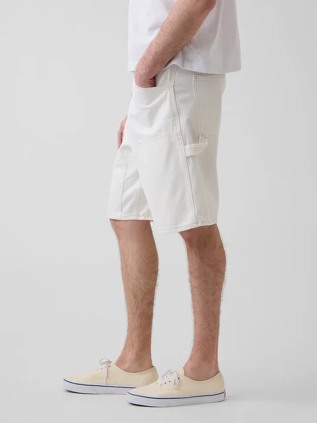 Pantalones cortos de carpintero de denim holgados de 9"