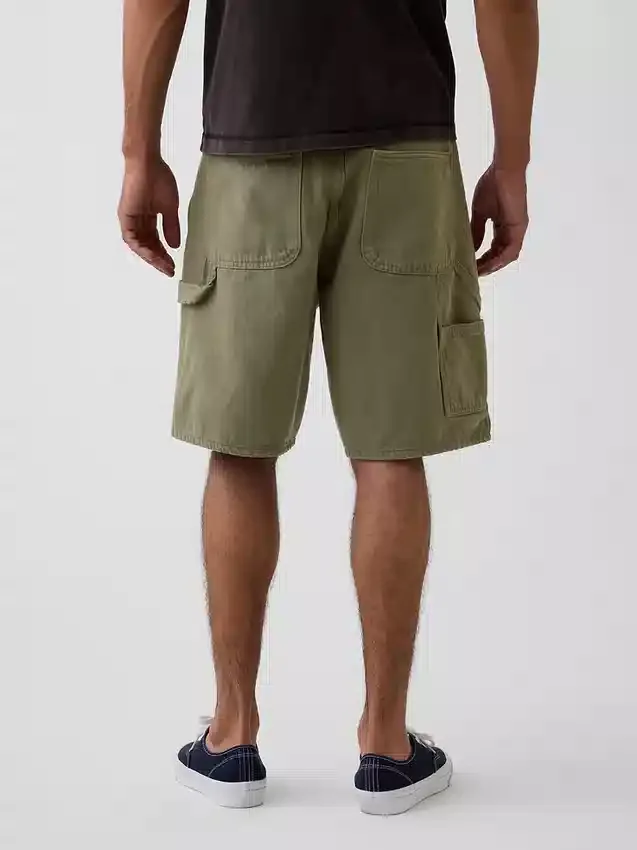 Pantalones cortos de carpintero de denim holgados de 9"