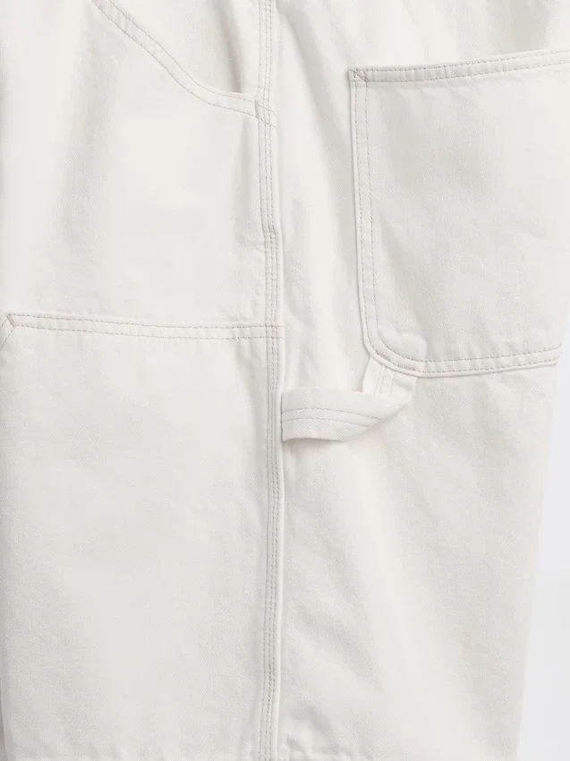 Pantalones cortos de carpintero de denim holgados de 9"