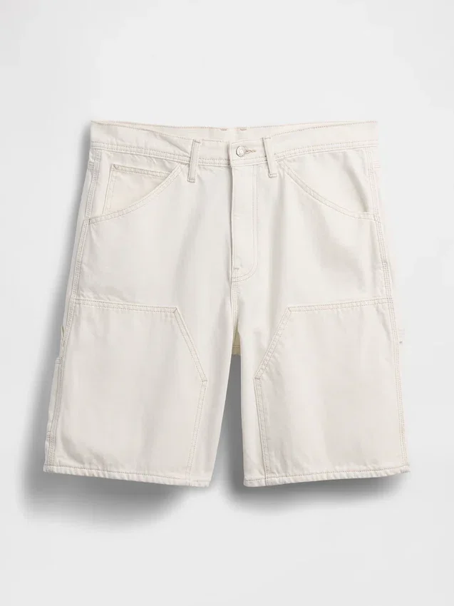 Pantalones cortos de carpintero de denim holgados de 9"
