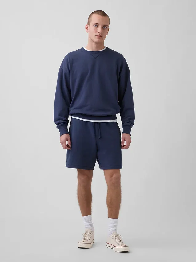 Pantalones cortos de chándal de felpa francesa de gran gramaje para adultos