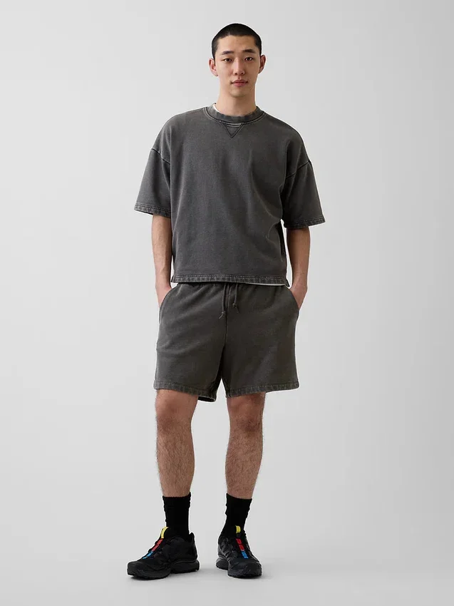 Pantalones cortos de chándal de felpa francesa de gran gramaje para adultos