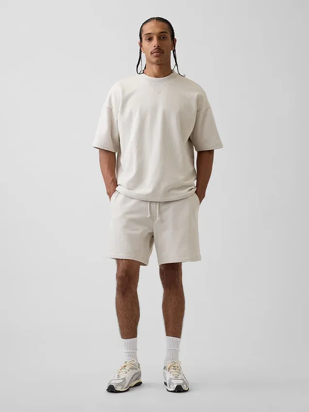 Pantalones cortos de chándal de felpa francesa de gran gramaje para adultos